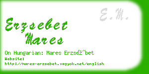 erzsebet mares business card